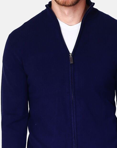 Cardigan en Cachemire mélangé Corentin bleu nuit