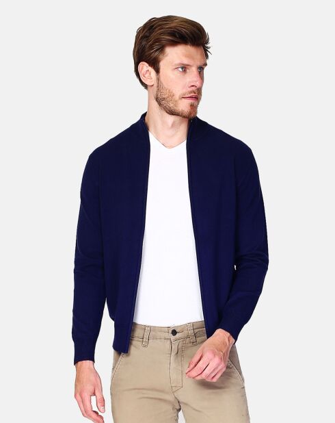 Cardigan en Cachemire mélangé Corentin bleu nuit