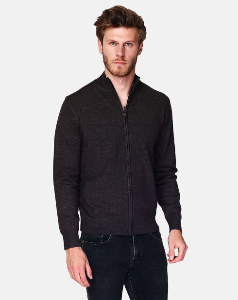 Corentin vest in wolvenmix van kasjmiermix