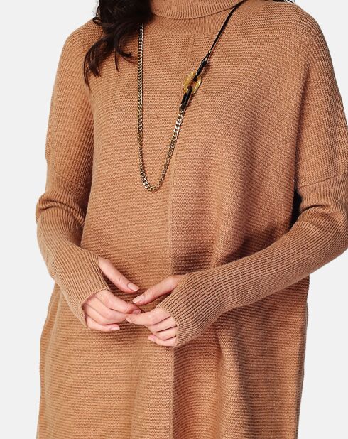 Robe Pull Maeva camel foncé