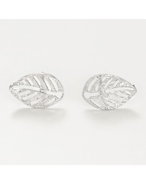 Boucles d'oreilles Sous le vent or blanc