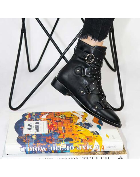Bottines en Cuir Carter noires