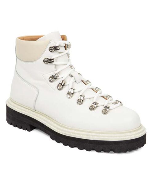 Bottines en Cuir Clyde blanches