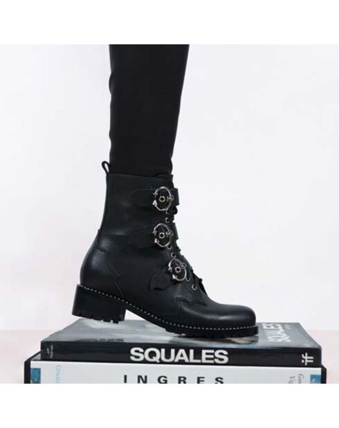 Bottines en Cuir Cooper noires