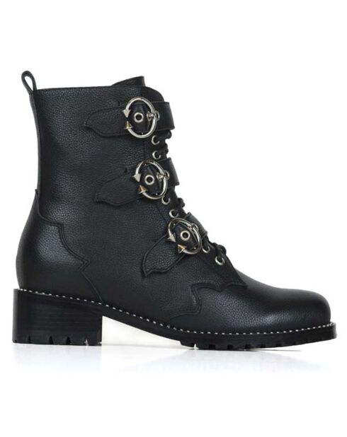 Bottines en Cuir Cooper noires