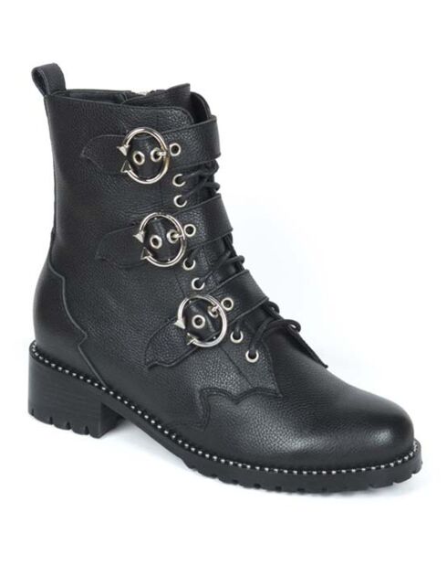 Bottines en Cuir Cooper noires