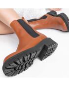 Bottines en Cuir Crimson marron