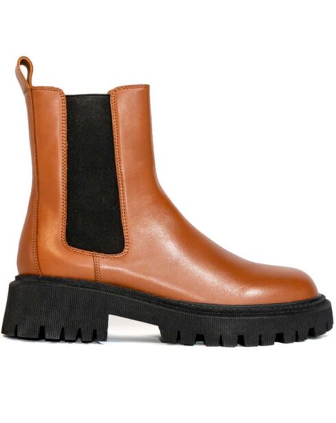 Bottines en Cuir Crimson marron
