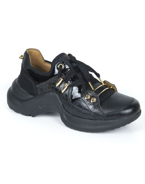Baskets en Cuir Finn noires