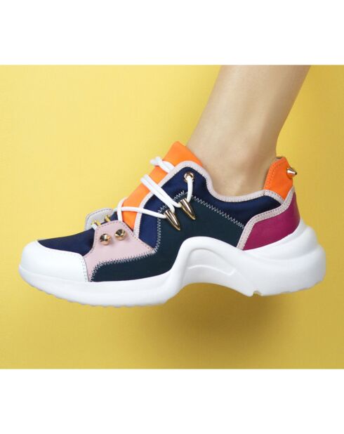 Baskets en Cuir Finn multicolores