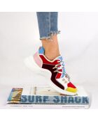 Baskets en Cuir Finn multicolores