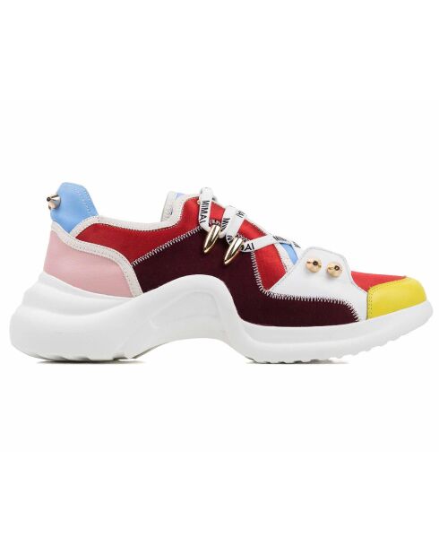 Baskets en Cuir Finn multicolores