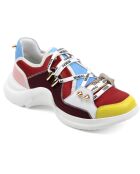 Baskets en Cuir Finn multicolores