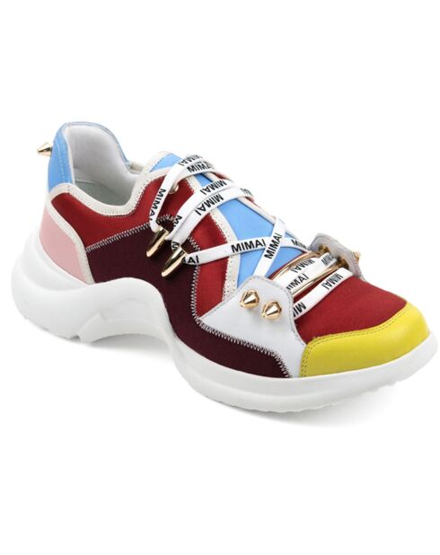 Baskets en Cuir Finn multicolores