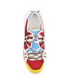 Baskets en Cuir Finn multicolores