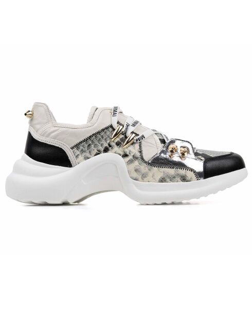 Baskets en Cuir Finn reptile