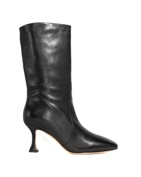 Bottes en Cuir Gigi noires - Talon 7 cm