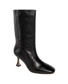 Bottes en Cuir Gigi noires - Talon 7 cm