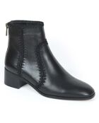 Bottines en Cuir Gordon noires - Talon 5 cm