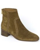 Bottines en Cuir Gordon marron - Talon 5 cm