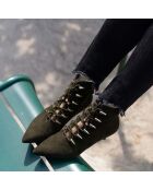 Bottines en Cuir Jazz kaki