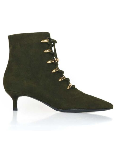 Bottines en Cuir Jazz kaki