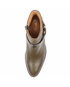 Bottines en Cuir Jodie kaki - Talon 6.5 cm