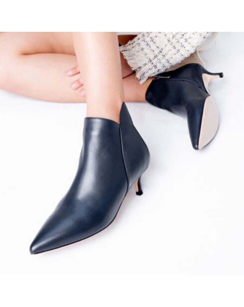 Bottines en Cuir Lynn marine