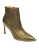 Bottines en Cuir Noura bronze - Talon 8 cm