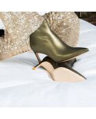 Bottines en Cuir Noura bronze - Talon 8 cm