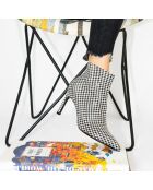 Bottines en Cuir Noura vichy - Talon 8 cm