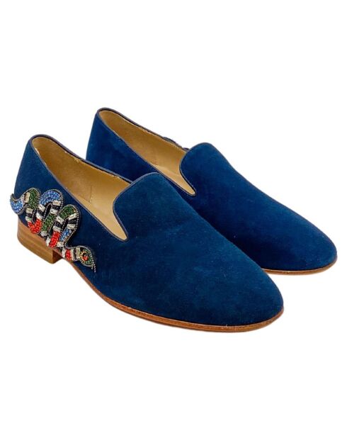 Zapatillas de piel Otis azules