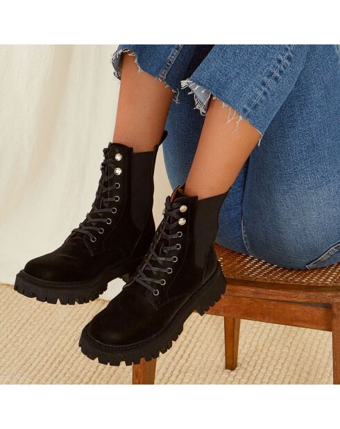 Bottines en Cuir Rony noires