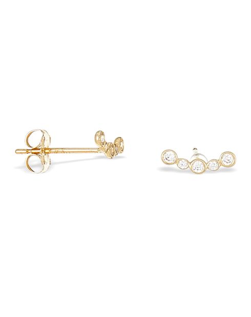 Boucles d'oreilles Eli Zirconium or jaune