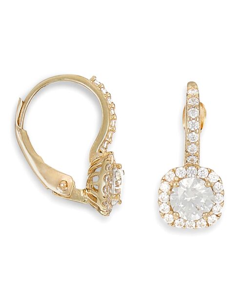 Boucles d'oreilles Leeds Zirconium or jaune 5.5 mm