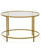 Table basse ronde siena  dorée - 70x70x45.5 cm