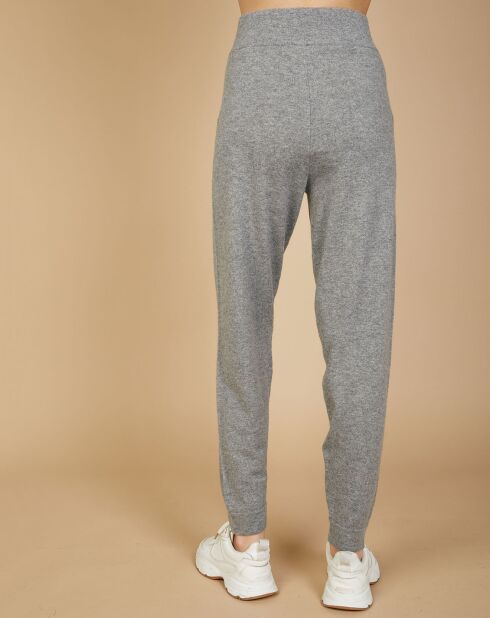 Jogging en Laine & Cachemire Olivia gris chiné foncé