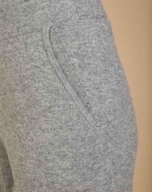 Jogging en Laine & Cachemire Olivia gris chiné foncé