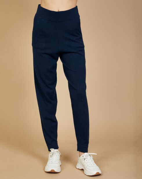 Pantalon de Jogging en Laine & Cachemire Olivia nuit/marine