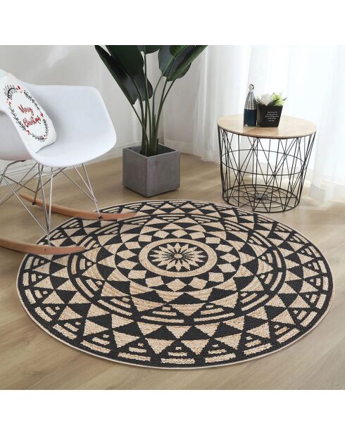 Tapis ethnique  noir