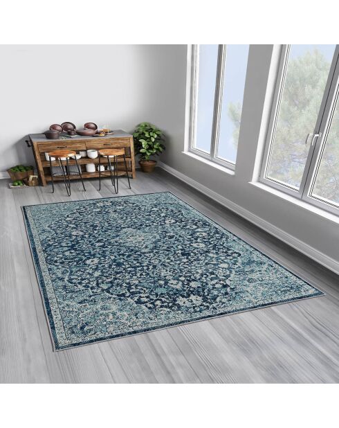 Tapis vintage bleu