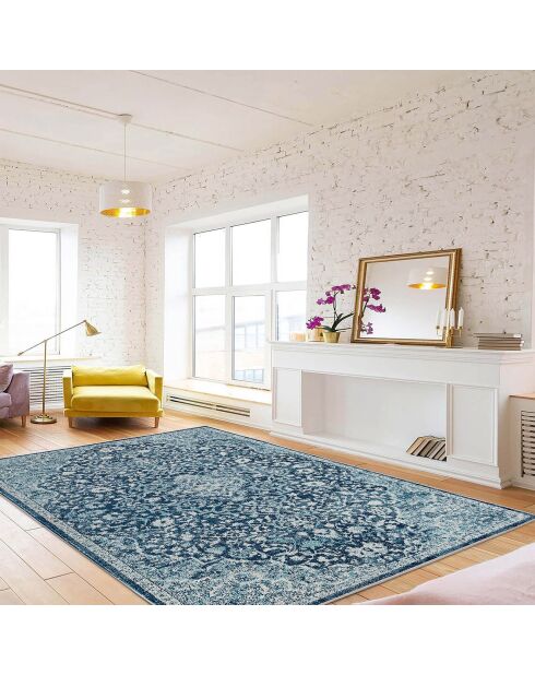 Blauer Vintage-Teppich