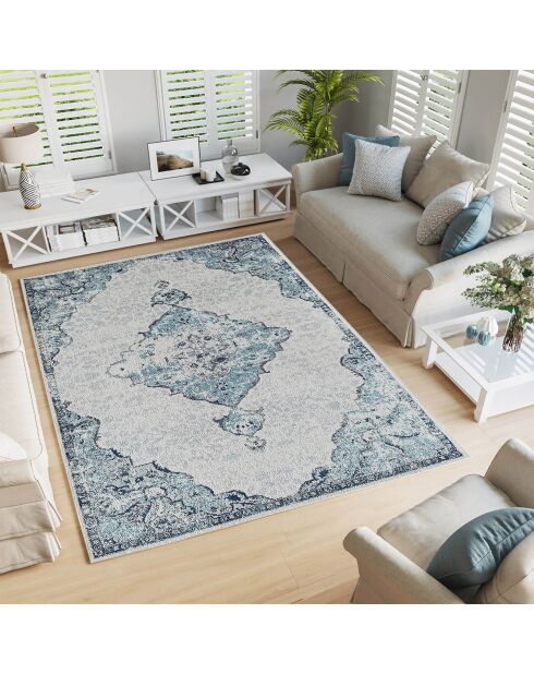 Tapis vintage bleu