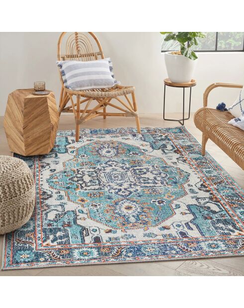 Tapis vintage bleu