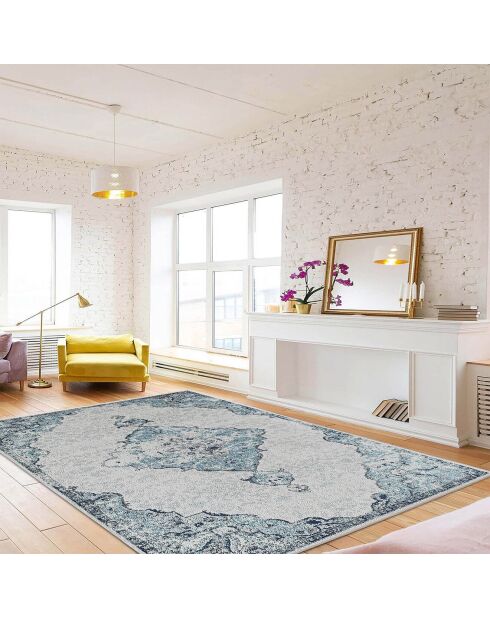 Tapis vintage bleu