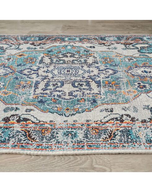 Tapis vintage bleu