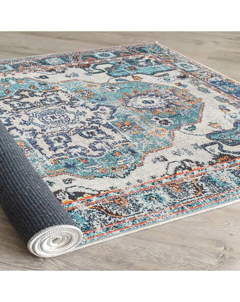 Tapis vintage bleu