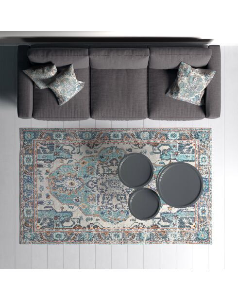 Tapis vintage bleu