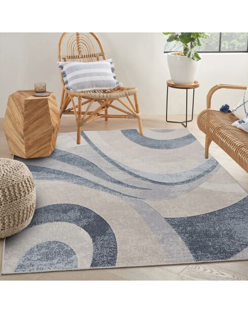 Tapis moderne bleu