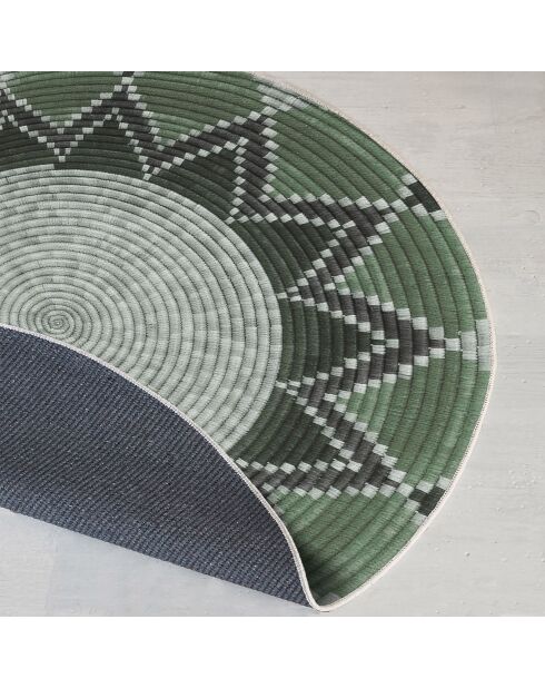 Tapis ethnique  crème/vert